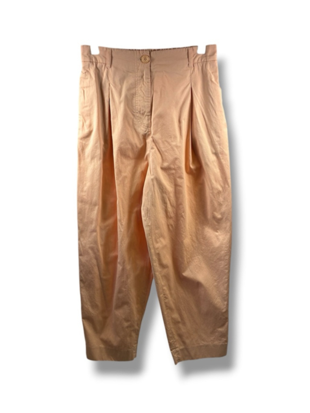 COS Rounded Cotton Pants in Peach Size 8
